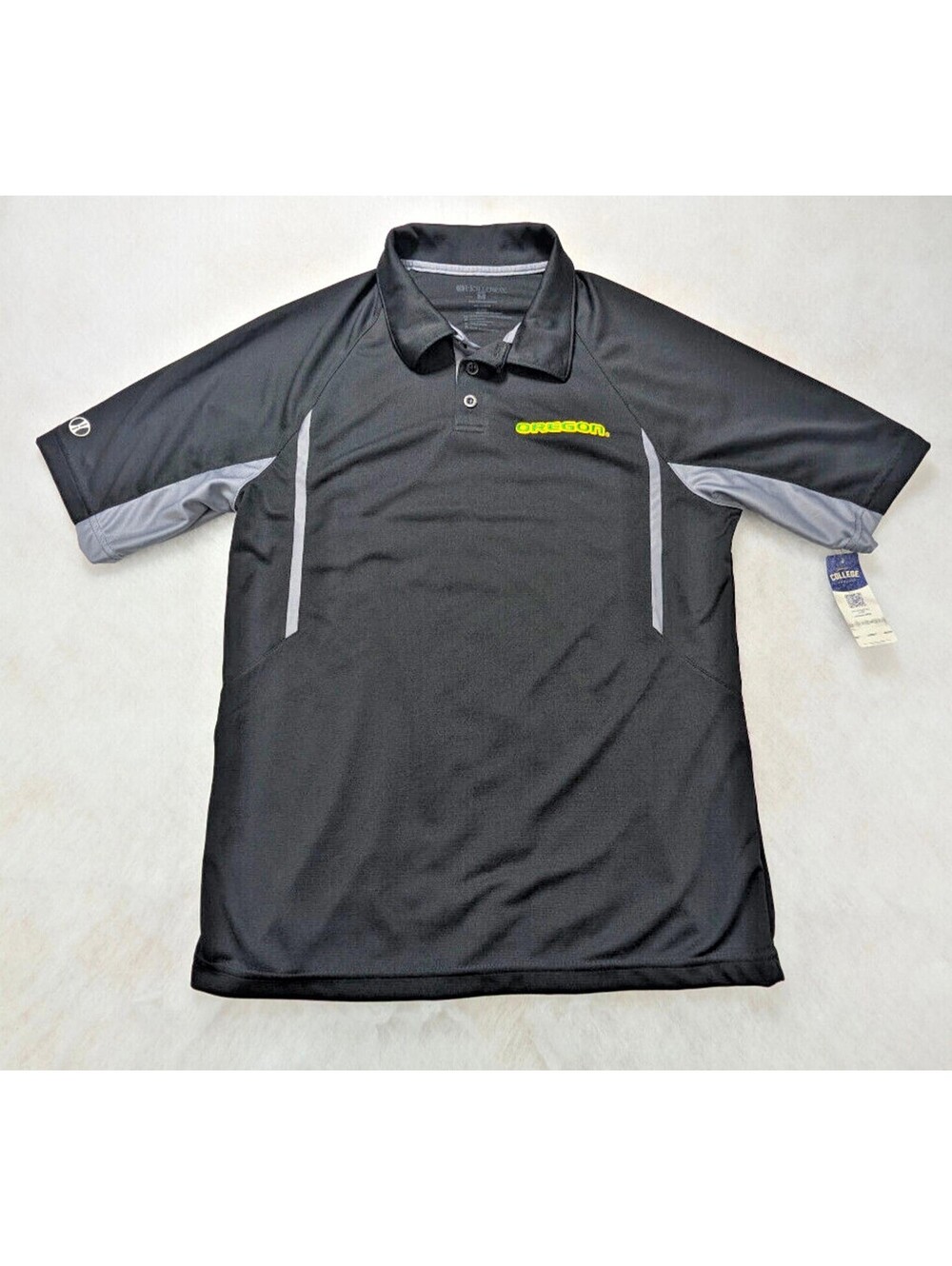 Oregon Ducks Holloway Black Polo Genuine College Product Men's Size Medium NWT